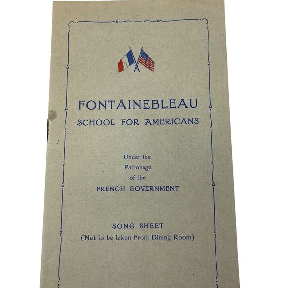 Fontainebleau School For Americans Song Sheet Lyric Booklet J Hunots Printing Co - Picture 5 of 6